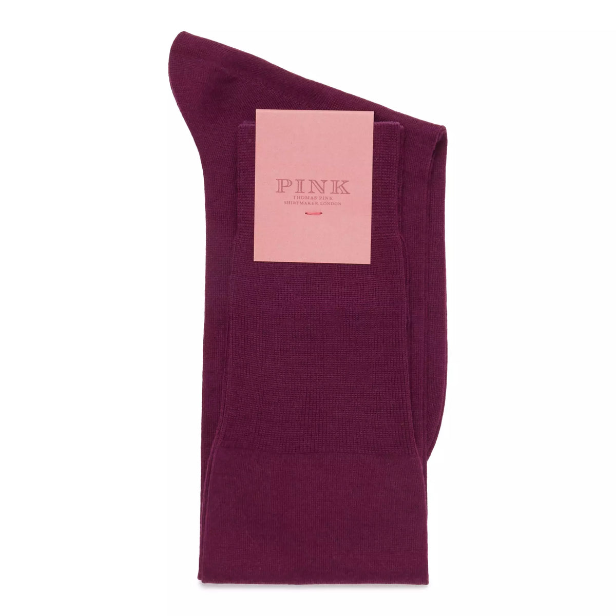 Plum Long Fine Merino Wool Socks