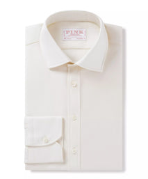 Pale Yellow Tailored Fit Twill Formal Shirt