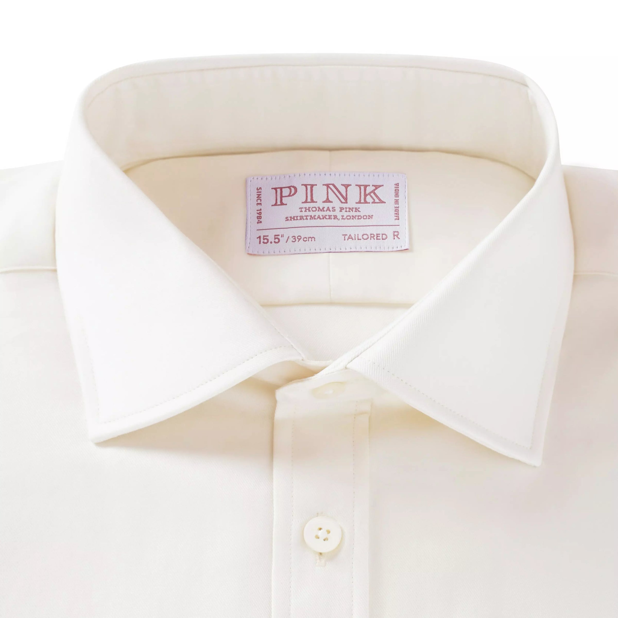 Pale Yellow Tailored Fit Twill Formal Shirt