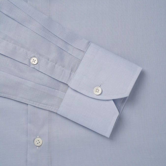 Pale Blue Slim Fit Lightweight Cotton Formal Shirt