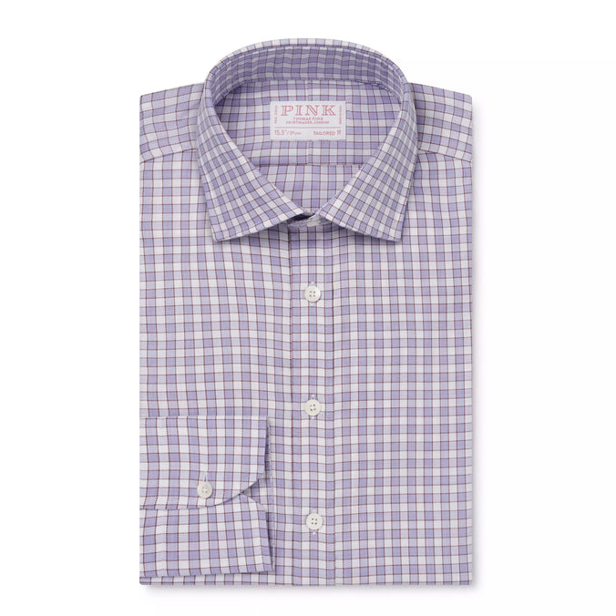White & Multi Tailored Fit Multi Track Stripe Formal Shirt